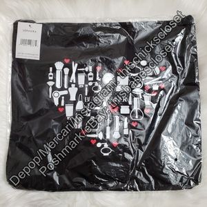 ❤️NEW Sephora Black 2017 Limited Edition VIB Rouge Canvas Shopper Tote Bag